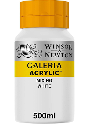 Winsor & newton 2150415 galeria акрилова фарба висока пігментація світлостійка масляна консистенція 500 мл mixing white