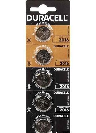 Батарейка літієва cr2016 5шт (блістер) тм duracell