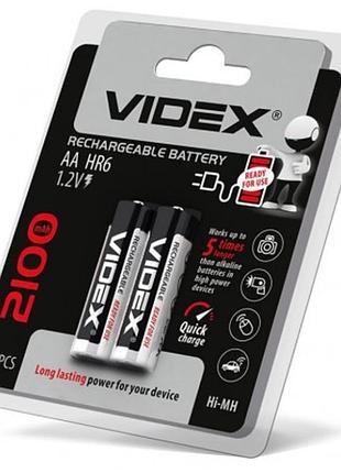 Аккумулятор videx rechargeable r-6 2100mah 1.2v (hr6,size aa,nimn)