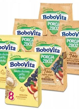 Набір з 6 продуктів bobovita mix безмолочних кашок від 8 місяців