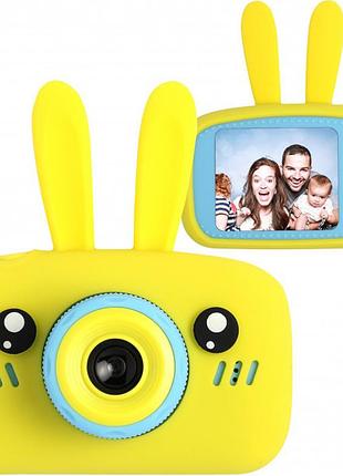 Детская фотокамера цифровая baby photo camera rabbit х-500 желтый