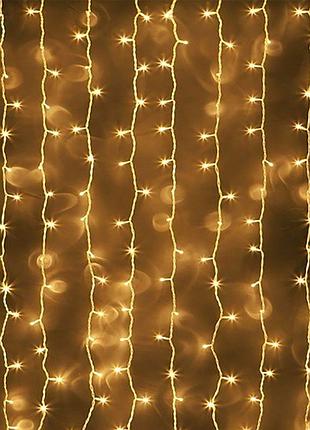 Светодиодная гирлянда водопад xmas 320-ww led 3 м х 2 м теплый белый