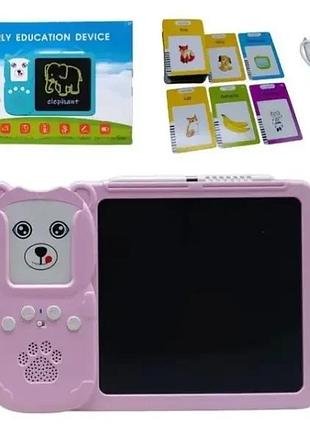 Інтерактивний планшет для вивчення англійської мови з lcd-дошкою для малювання і 112 картами (240 слів)
