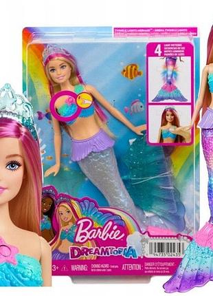 Лялька barbie dreamtopia syrenka з мерехтливими вогниками malibu magiczna syrenka