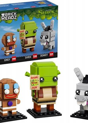 Фігурки lego brickheadz shrek віслюк і печиво 40923