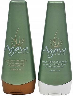 Набір agave шампунь+кондиціонер після нанопластики та кератину 2x250 мл