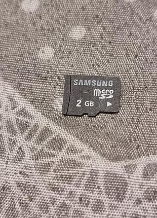 Карта памяти 2 гб samsung 6.23/21.4 microsd самсунг mmagr02gudca-pb микросд