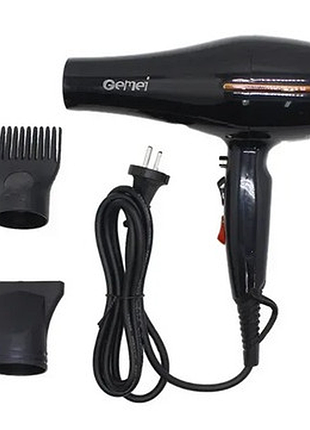 Фен для волосся gemei gm-1780 для сушіння та укладання волосся 2400 вт
