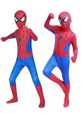 Комбінезон + балаклава людина павук костюм спайдер мен spider man (l – 120-130 см)