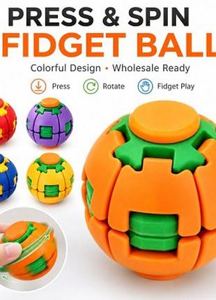 Іграшка-антистрес 3d друкований м'яч presstospin squishy ball з підсвіткою