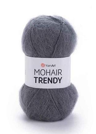 Пряжа mohair trendy сине-серый 50% мохер 50% акрил 220м 100г 5шт/уп 114 тм yarnart