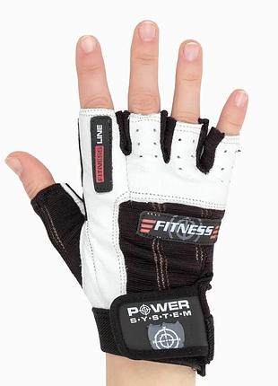 Рукавиці для фітнесу power system ps-2300, black/white m 4