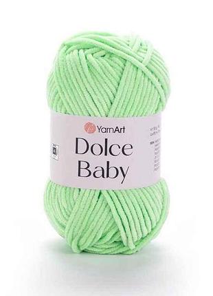 Пряжа dolce baby зеленый 100% микрополиэстр 85м 50г 5шт/уп 850 тм yarnart