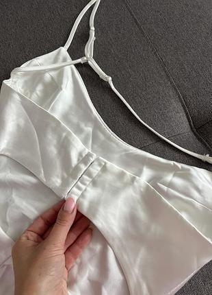 Біла сукня міді zara 10