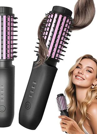 Бездротова плойка-щітка 3 в 1 big wave cordless curling brush gt-2305 електричний гребінець для завивання волосся 40 мм