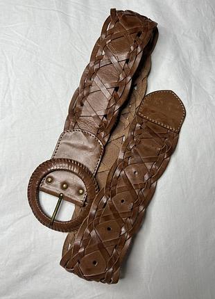 Шкіряний плетений пояс accessories