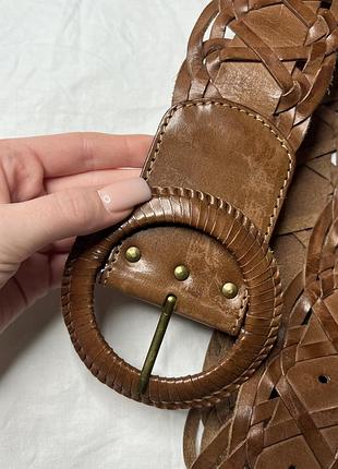 Шкіряний плетений пояс accessories 2