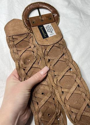 Шкіряний плетений пояс accessories 4