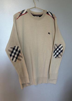 Кофта чоловіча burberry bempton бежева вовняна