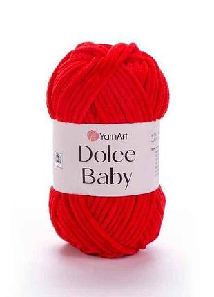 Пряжа dolce baby красный 100% микрополиэстр 85м 50г 5шт/уп 748 тм yarnart