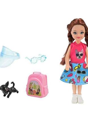 Лялька 14см брюнетка арт.8822-27 аксесуари-сюрпризи тм 7toys