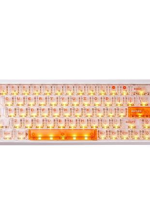 Игровая проводная магнитная клавиатура atk rs6 air / 65% / ice blade / 8000 гц / hot-swap / white / белый
