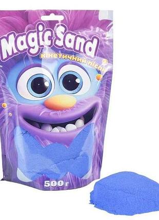 Кінетичний пісок magic sand в пакеті 39403-9 синій 0,5кг тм strateg