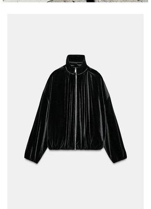 Бархатный бамбер куртка zara