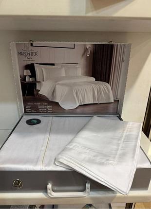 Постельное белье maison d'or solenne white тенсел евро