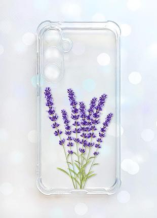 Чехол с утолщенными углами на samsung galaxy s26 лаванда (принт 28)