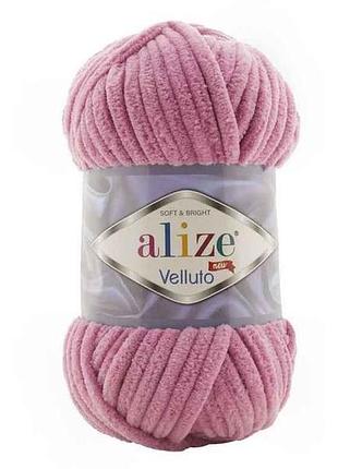 Пряжа velluto 98 5шт/уп розовый 100% микрополиэстер 100г 68м тм alize