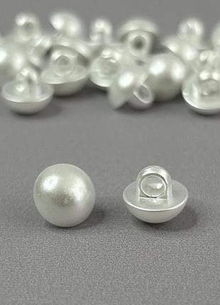 50 шт - пуговицы блузочные на ножке ø-10мм, белый перламутр