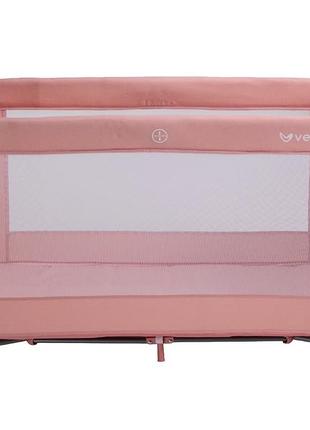 Ліжко-манеж дитяче velano flexi, pink