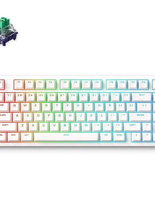 Игровая магнитная клавиатура mchose jet 75 he / 8000hz / rgb / 84 keys / rapid trigger / kailh magnetic god switch / white / белый