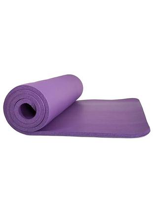 Килимок для йоги та фітнесу mat pro 183х61х1 см фіолетовий