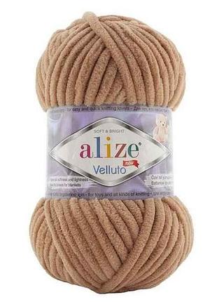 Пряжа velluto 429 5шт/уп верблюжий 100% микрополиэстер 100г 68м тм alize