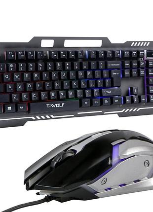 Клавіатура і миша twolf tf600 м'ята упаковка чорний