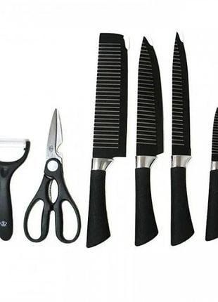 Набір ножів knife ms 6 в 1 ребристі bobssen ms