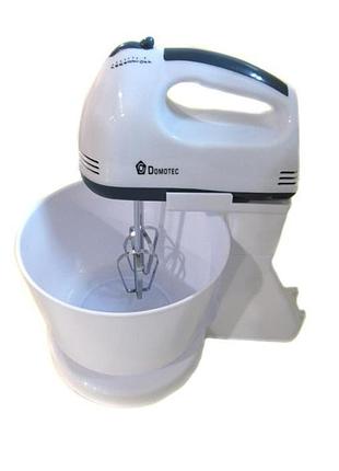 Ручной миксер domotec ms-1366 200w 2в1 с чашей 2,5 л