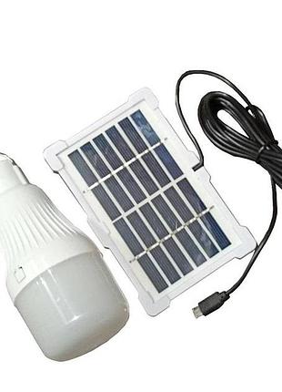 Портативная светодиодная лампа с солнечной панелью solar light cl-022
