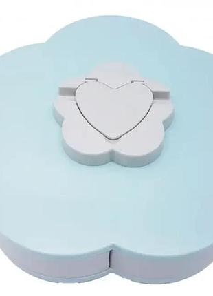Тарілка-органайзер для закусок, що обертається candy box 1 ярус блакитна