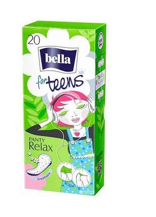 Прокладки щоденні 20шт гігієнічні for teens relax тм bella
