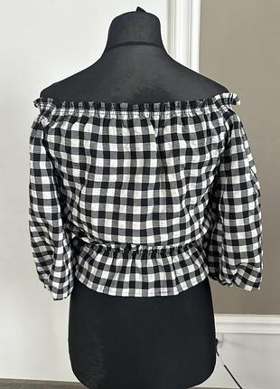 Кофта блуза h&m  s/m в клітинку 5
