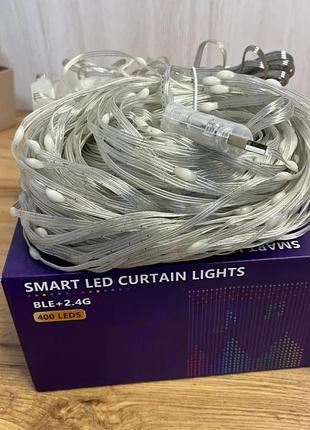 Умная смарт-гирлянда с управлением через смартфон и пульт 400 led bluetooth