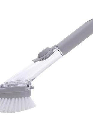 Багатофункціональна щітка для чищення посуду decontamination wok brush з дозатором