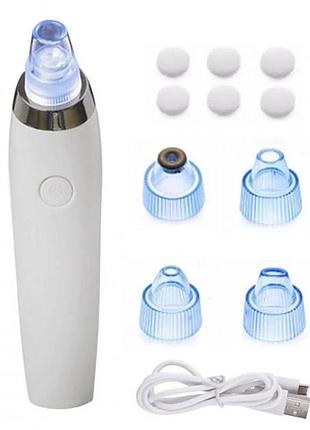 Вакуумний очищувач шкіри derma suction 8802 2 режими white