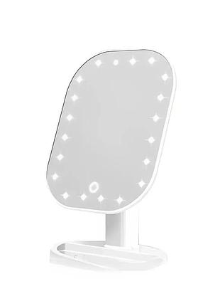 Дзеркало для макіяжу з led підсвічуванням cosmetie mirror hh071 20led