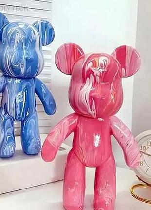 Флюїдний ведмедик-брелок з фарбами bear pink
