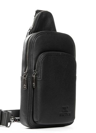 Podium сумка чоловіча на плечо шкіра bretton 7936-250 black
