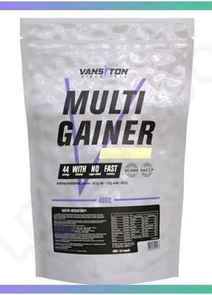 Гейнер vansiton multi gainer 4 кг ваніль для набору м'язової маси відновлення витривалості енергетични sku_fitsh_cn10392-3